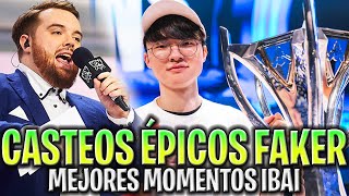 IBAI MEJORES CASTEOS MUNDIAL 2023 DE FAKER 🐐EL GOAT DEL LOL😱  FAKER WORLDS 2023 [upl. by Cadal]