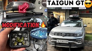 Major Modification In Volkswagen Taigun GT  Only One In India [upl. by Byrle]