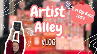 Artist Alley Vlog  First Time Artist Alley  Lvl Up Expo 2024 [upl. by Bijan339]