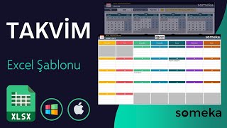 Excel Takvim Şablonu  Dinamik Takvim ile Aylık Görevleri ve Etkinlikleri Takip Edin [upl. by Atcele]