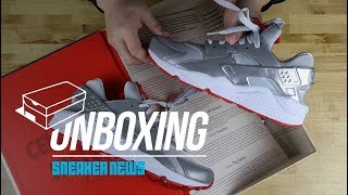 500 Pairs Only Unboxing Shoe Palace Nike Huarache [upl. by Rodama]