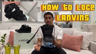 HOW TO LACE LANVIN CURB SNEAKER TUTORIAL [upl. by Winwaloe]