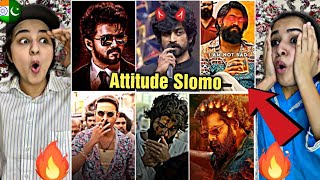 South Indian Actors Dangerous Attitude Slomo Videos🔥 Brown Munde😈💪  Pakistani Reaction [upl. by Sevart390]