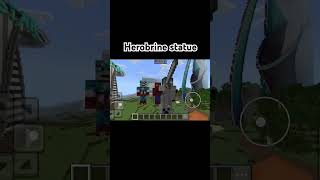 Herobrine statue in Minecraft ❤️👍🏻🙂minecraft herobrine gaming cartoon gameplay GamerFleet [upl. by Yssim142]