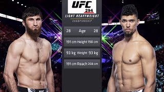 Magomed Ankalaev vs Johnny Walker Fight  UFC 294 Fight Of The Night [upl. by Utham]