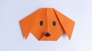 Como Hacer una Carita de Perro de Papel  ORIGAMI  Paper Dog Face [upl. by Woodward429]