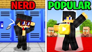 Minecraft but From NERD to POPULAR [upl. by Llertnahs]