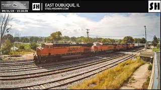 East Dubuque Live Railcam  East Dubuque IL SteelHighway [upl. by Rancell]