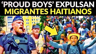 ESTADOUNIDENSES TOMAN LAS CALLES PARA EXPULSAR MIGRANTES HAITIANOS [upl. by Donni]