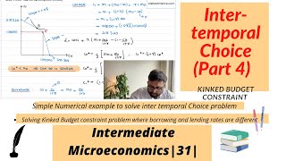 Intertemporal Choice  Kinked Budget Constraint  Numerical Example  31 [upl. by Dazhahs]