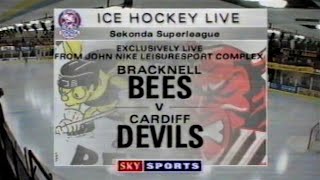 Bracknell Bees vs Cardiff Devils  10 December 1998  Ice Hockey Superleague [upl. by Thornie669]