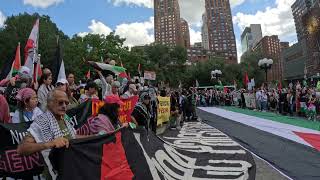 Palestinian Nerdeen Kiswani at the rally quotFLOOD New York City FOR GAZAquot 2of2 [upl. by Ailuig694]