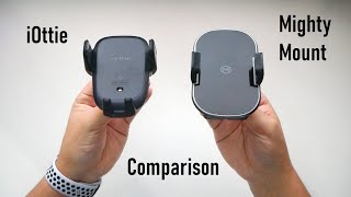 Mighty Mount amp iOttie  Automatic Wireless Car Mount Comparison [upl. by Galateah48]