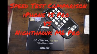 iPhone 15 Pro vs Netgear Nighthawk M6 Pro Speed Test Comparison [upl. by Sivahc]