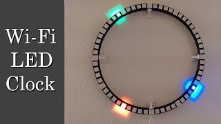 WiFi Round LED Clock ESP8266 and WS2812B [upl. by Spieler]