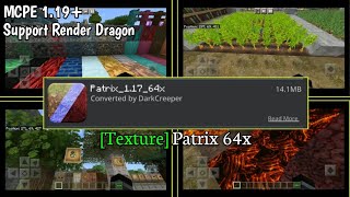 Texture Pack Patrix 64x  Minecraft PE 119 [upl. by Ym438]