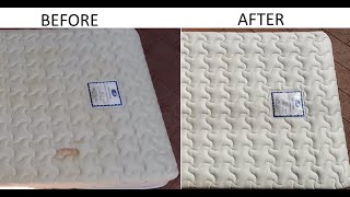 Cleaning a Stained Mattress With Common Household Products  Baking Soda and White Vinegar [upl. by Deraj447]