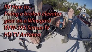 RV How to Fixing a broken Winegard RVW395 Antenna elevator gear [upl. by Severn]