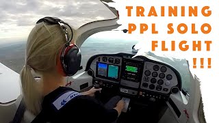 Private Pilot PPL training  solo flight  Tecnam 2002  women aviation [upl. by Martie67]