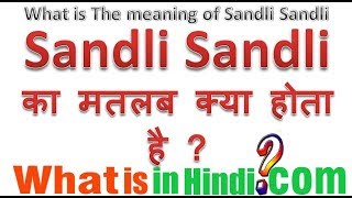 Punjabi song sandali sandali me sandlisandli ka kya matlab hota hai  Meaning of Sndli sndli [upl. by Goines683]