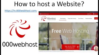 How to host a web site in 000webhostcom at free [upl. by Ahsotal910]