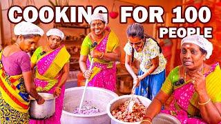 🔥🍱100பேருக்கு தடபுடல் விருந்து சமைக்கபோறோம்🔥Cooking For 100 People❤️🔥Non Veg Fire Cooking [upl. by Letitia90]