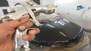 DeVilbiss FLG5 14 Finishline Review amp Clear Coat Pant Demo Test [upl. by Llerrah]