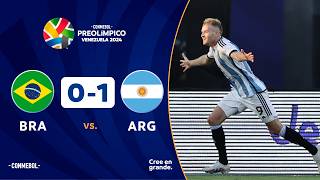 BRASIL vs ARGENTINA 01  RESUMEN  CONMEBOL PREOLÍMPICO  FASE FINAL [upl. by Sordnaxela]