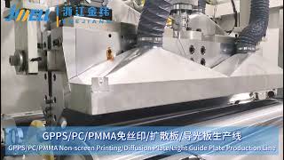 GPPS PC PMMA免丝印扩散板导光板生产线Jwell MachineryLight Guide Plate Equipment PMMA Free Screen Printing [upl. by Abner]