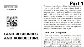 Land resources and agriculture class 12 geography part 1 [upl. by Refotsirk]