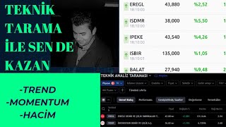 TRADINGVIEW HİSSE TARAMASITEKNİK TARAMA YÖNTEMİ [upl. by Pachton223]