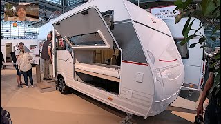 Bürstner Averso Plus 510 TK Burstner caravan camping travel trailer Hymer walkaround  inside K1628 [upl. by Etana]