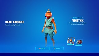 How To Get Fishstick Skin NOW In Fortnite Out In The Item shop Fishstick Skin Now Fishstick Skin [upl. by Koeppel]