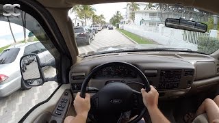 Ford F250 Super Duty 60 PowerStroke V8 Diesel 2003  POV City Drive Florida USA [upl. by Squires]