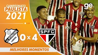 INTER DE LIMEIRA 0 X 4 SÃO PAULO  MELHORES MOMENTOS  2ª RODADA PAULISTA 2021  geglobo [upl. by Cully]