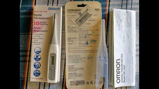 Omron Digital Thermometer MC343F Unboxing Review amp Demo [upl. by Atilef]