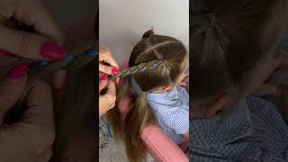 Simple back to school hairstyle hairstyle backtoschoolhairstylesforkids braids [upl. by Crenshaw512]