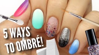 5 Ways To Get Ombre  Gradient Nails [upl. by Enayd]