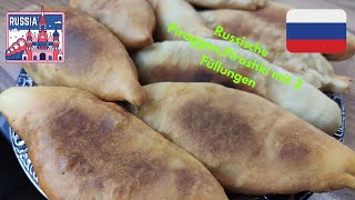 Russische PiroschkiPirrogen gefüllt mit 2 verschiedene Füllungen MEGA LECKER Пирошки [upl. by Amos]