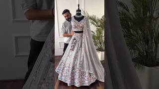 Grey color Sequence Embroidery work Designer Lehenga choli for Wedding lehengas lehengacholi [upl. by Levin]