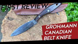 Grohmann D H Russell Model 1 Canadian Belt Knife first review [upl. by Cerell]