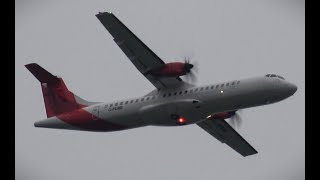 4K Aurigny Air Services ATR72600 GPEMB On GR670 Heading To Manchester Airport On 24082024 [upl. by Kriste]