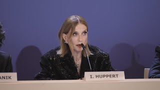 Isabelle Huppert speaks at the The 81st Venice International Film Festival [upl. by Edbert]