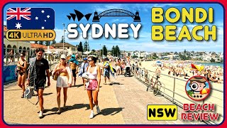 🐨Bondi Beach Sydney🦘Sydneys most Iconic beach 4K Walking Tour  4k Beach Walk [upl. by Eenaffit]