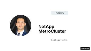 MetroCluster Tutorial  NetApp [upl. by Spindell]