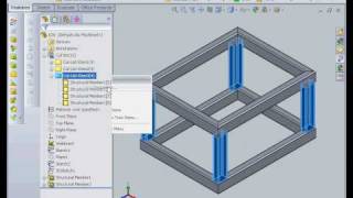 solidworks 2009 tutorial Weldment Cut List Drawing [upl. by Lauritz171]