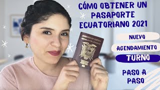 CÓMO SACAR CITA PARA PASAPORTE ECUATORIANO 2021 [upl. by Venezia]