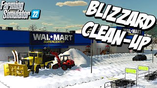 Cleaning Up the Walmart Parking Lot After A Blizzard  Farming Simulator 22 [upl. by Ardiekal]