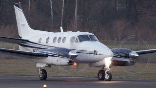 Beechcraft King Air C90GTi  Take Off at Airport BernBelp  Nice Turboprop Sound [upl. by Euqirrne]