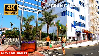 Gran Canaria Playa del Ingles Servatur Waikiki to Bull Eugenia Victoria Hotel 🔴 July 22 2021 [upl. by Ilenay]